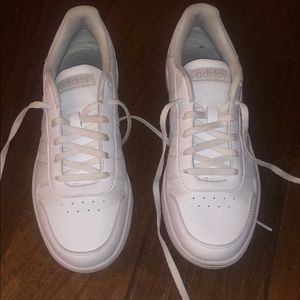 Adidas white superstars